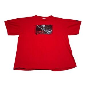 Vintage 90s ODM Cowboy Bebop Spike Vicious Red Double Stitch Shirt Mens XL FLAWS